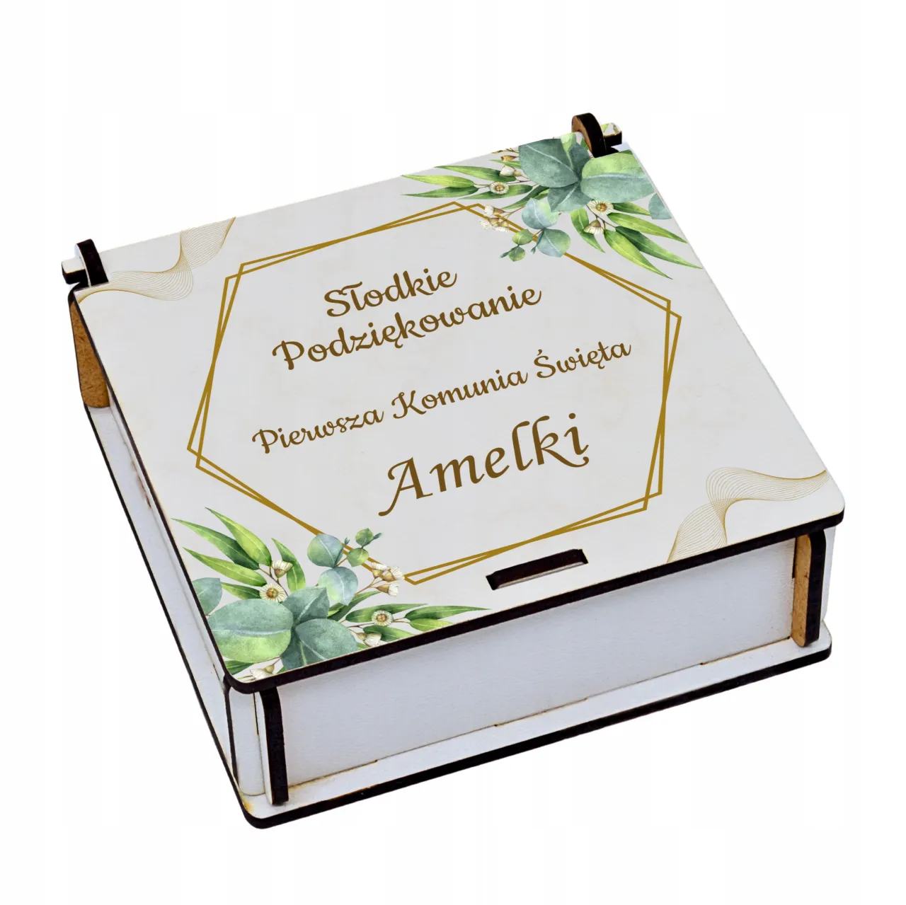 Eleganckie opakowania podziękowań komunijnych
