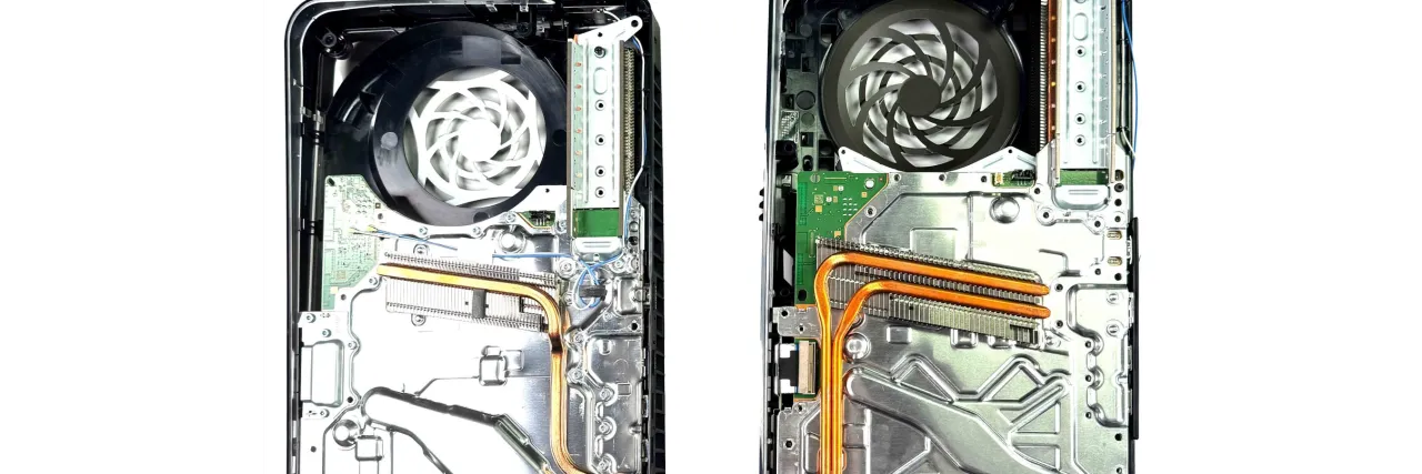 Wnętrze konsoli PS5 Pro schemat