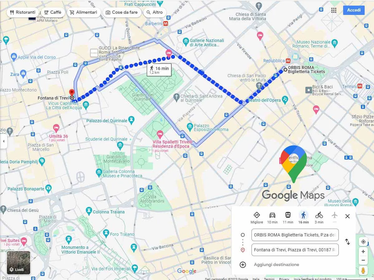 Mappa depositi bagagli Roma Termini uscite