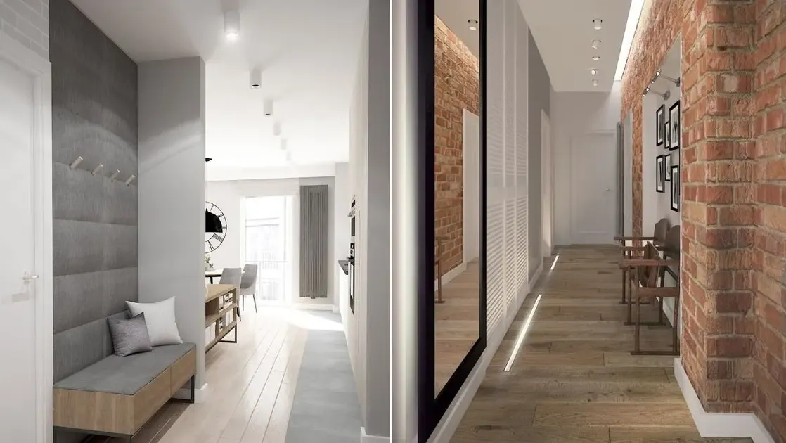 Płytki gresowe i panele winylowe w przedpokoju