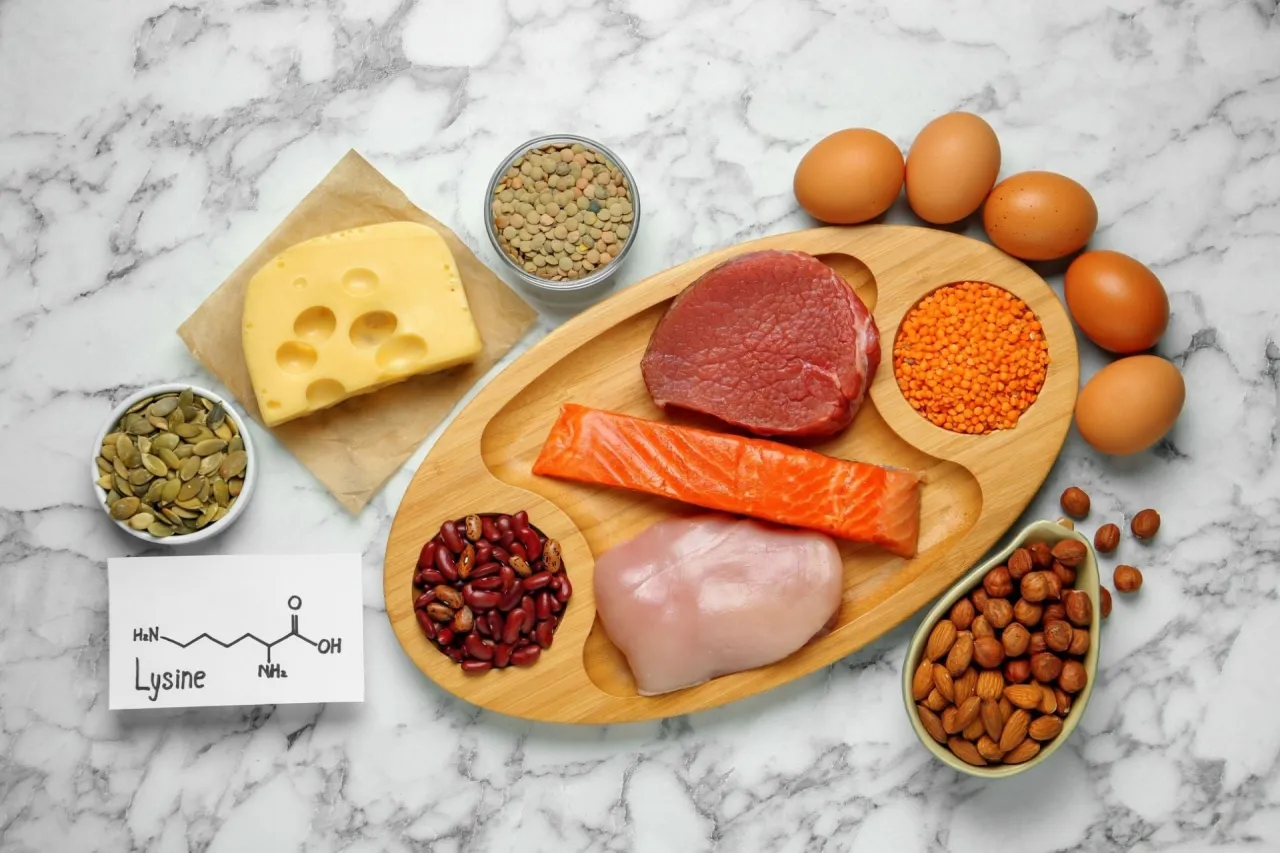 produkty bogate w lizynę i ubogie w argininę