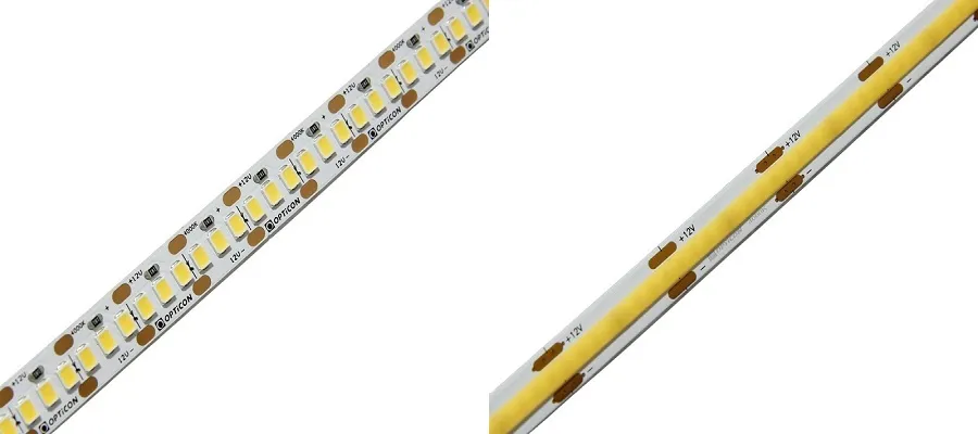 różne rodzaje taśm LED SMD 2835 5050 COB