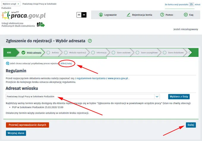 rejestracja bezrobotnego online krok po kroku