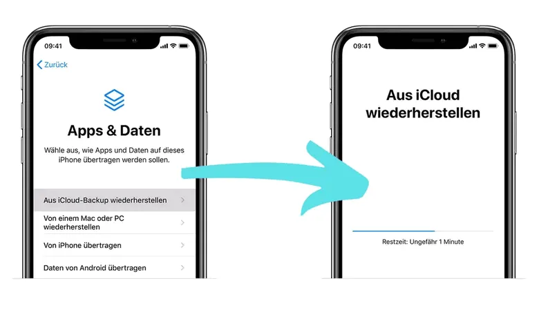 iPhone aus iCloud Backup wiederherstellen