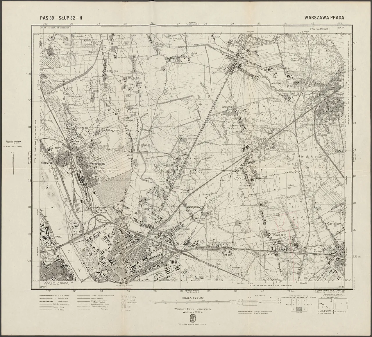 Stara Praga Warszawa zabytki mapa