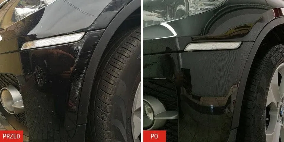 malowanie zderzaka przed i po