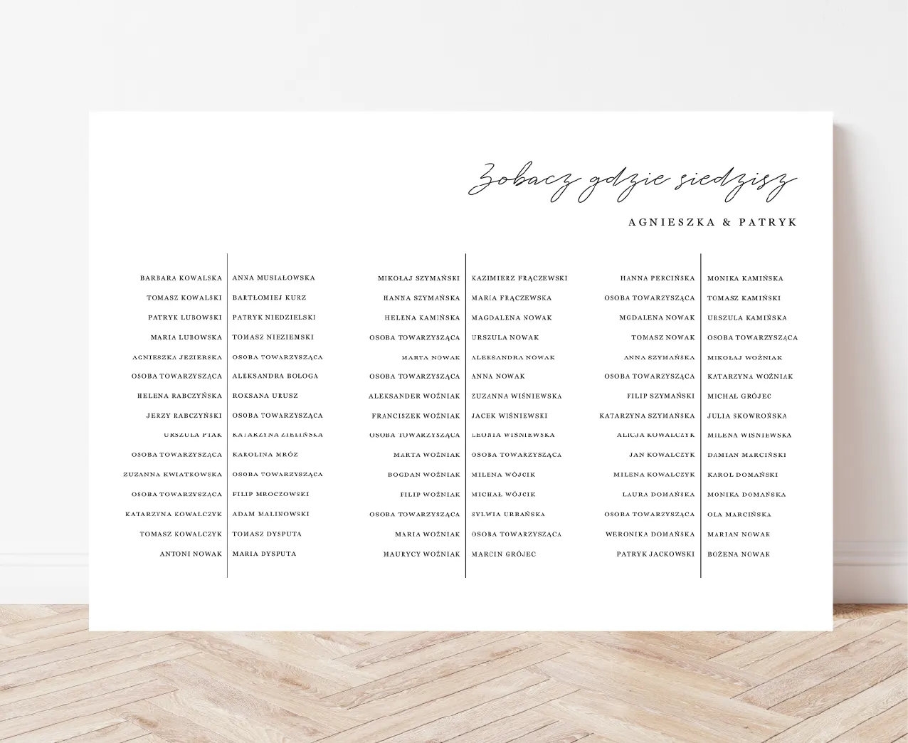 plan stoł&oacute;w prostokątnych winietki