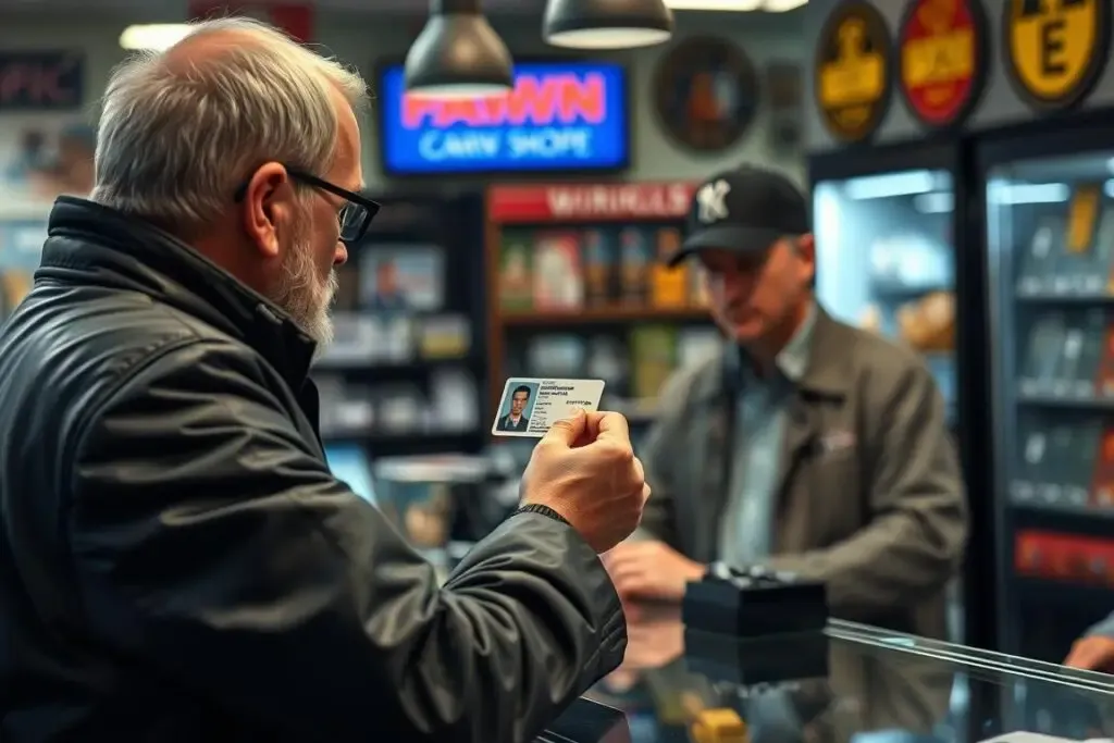 osoba z dowodem osobistym w lombardzie