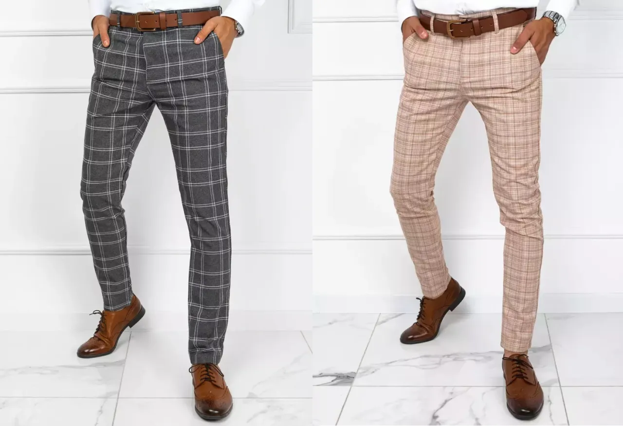 męskie błędy w stylizacji spodnie w kratę