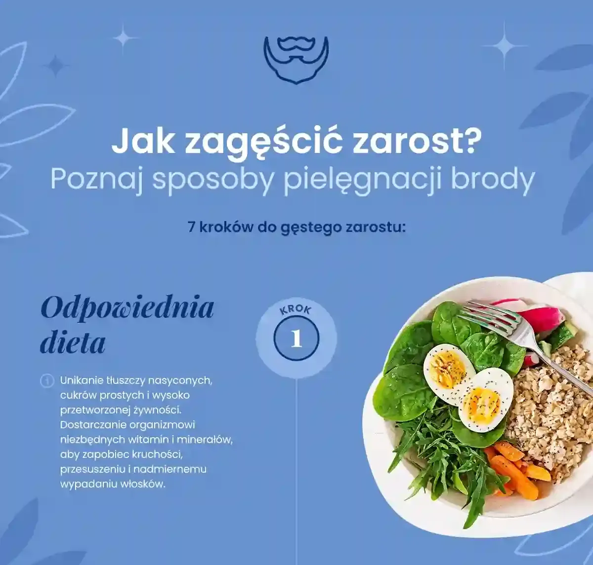 Zdrowa dieta dla gęstego zarostu