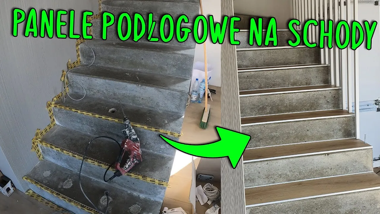 schody betonowe wykończone panelami winylowymi