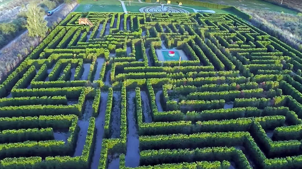 Labirynt Park Łeba widok z góry