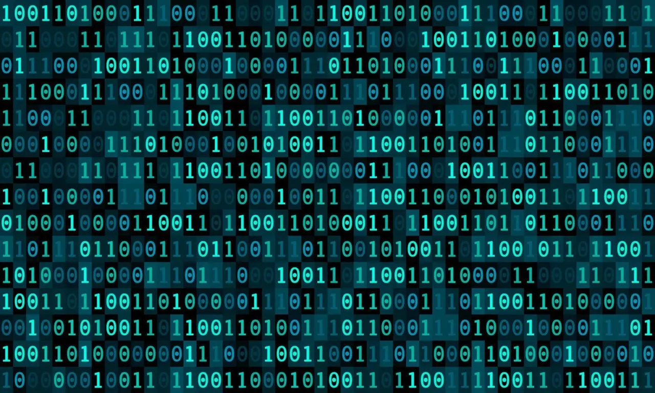 abstract digital code background with zeros and ones