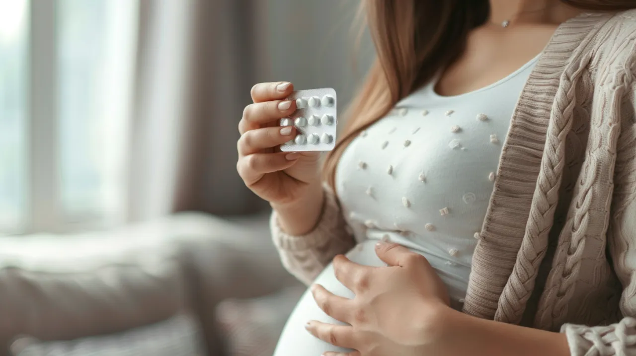 Kobieta w ciąży z przeziębieniem