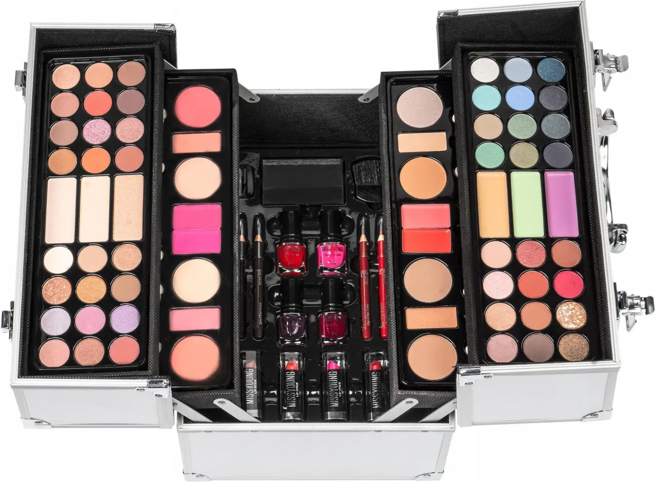 profesjonalny zestaw do makijażu kuferek