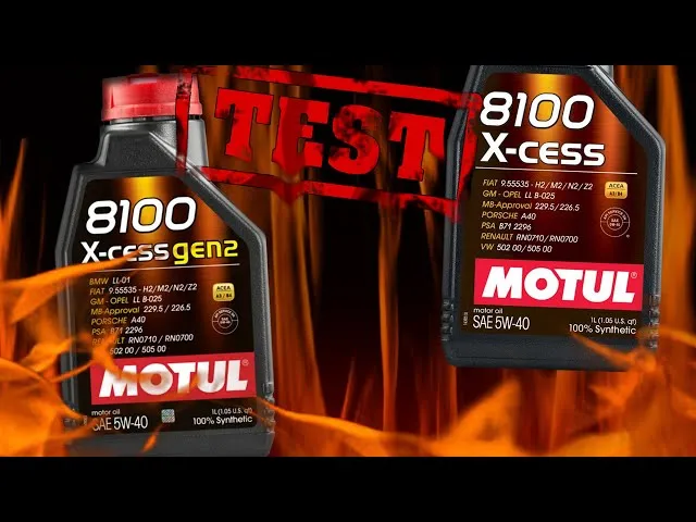 Motul 8100 X-cess Gen2 vs X-clean Gen2 por&oacute;wnanie