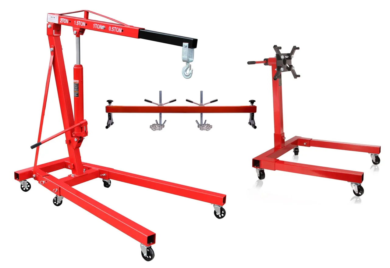 Motorkran und Motorbrücke im Vergleich