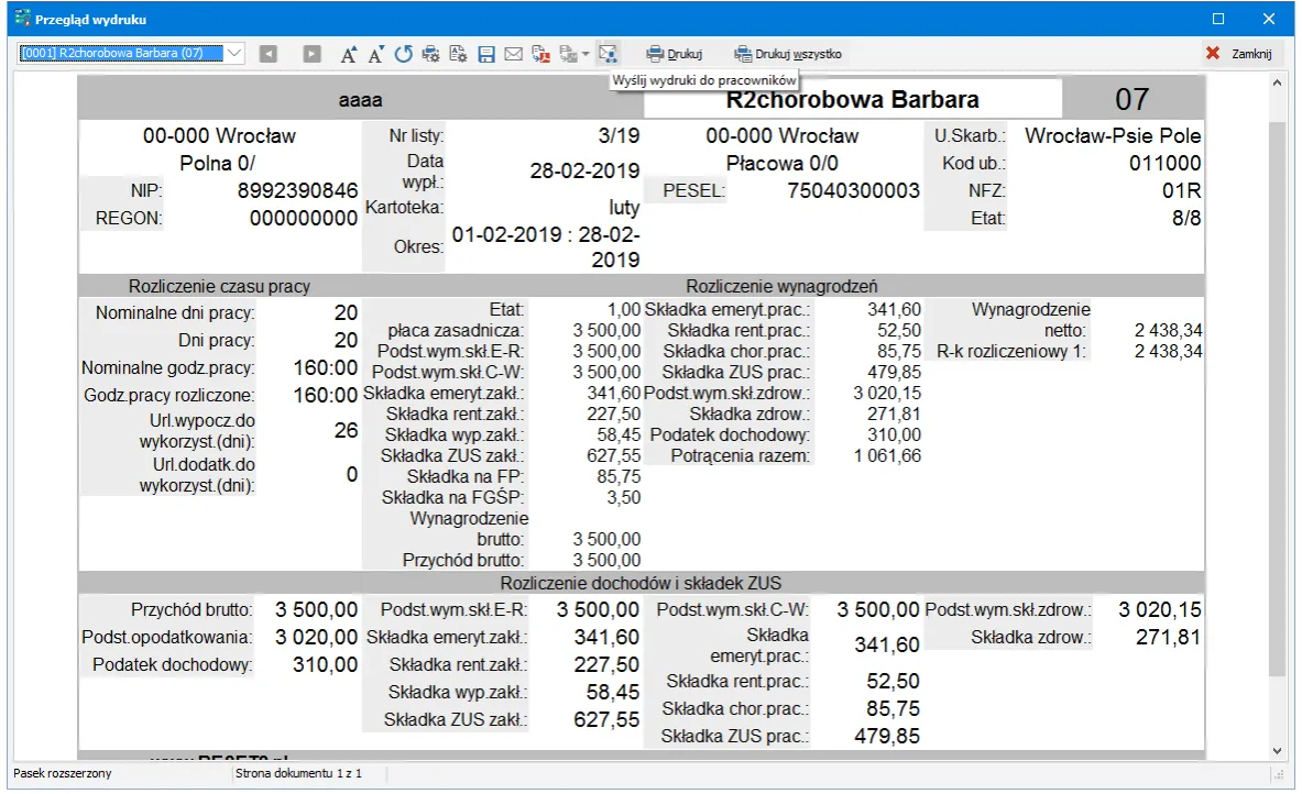 pasek płacowy, lista płac, składniki wynagrodzenia