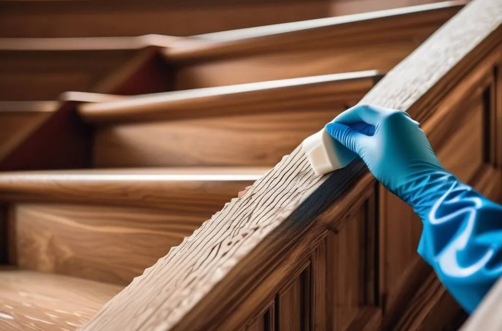 narzędzia do usuwania kleju ze schodów, środki ochrony osobistej