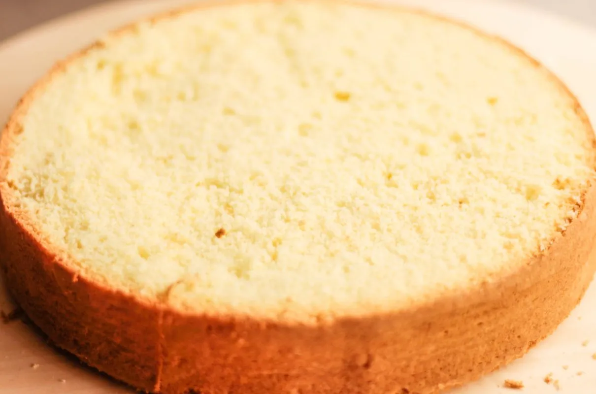 idealny puszysty biszkopt przekrojony