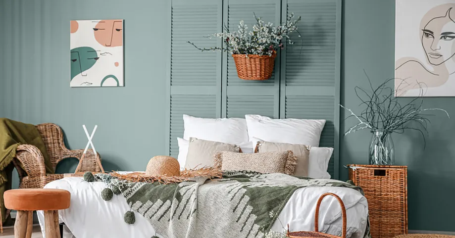 Modne kolory sypialni, palety barw do sypialni