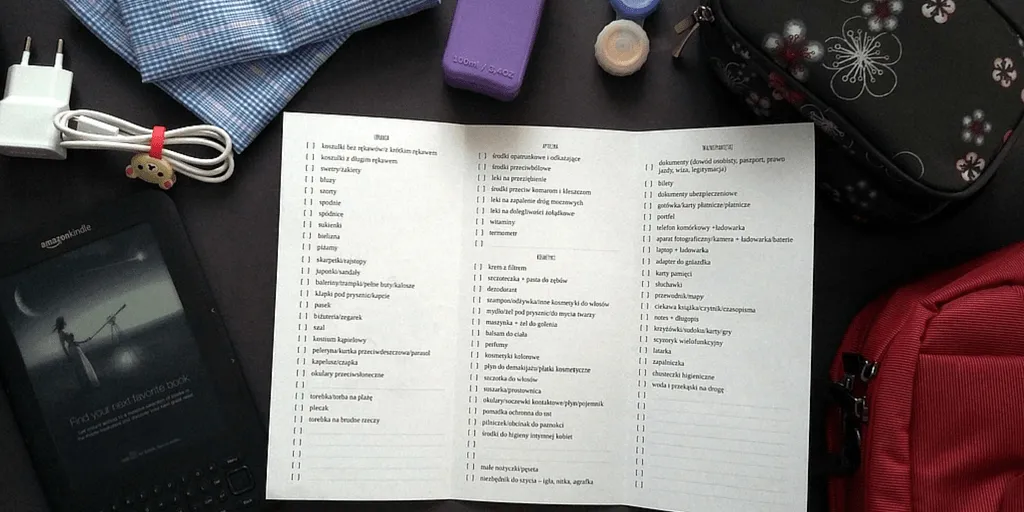 lista rzeczy do spakowania na wyjazd do spa