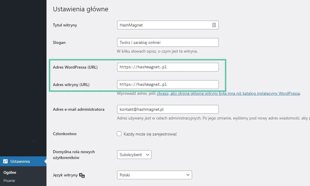 Checklista przygotowanie do zmiany domeny WordPress