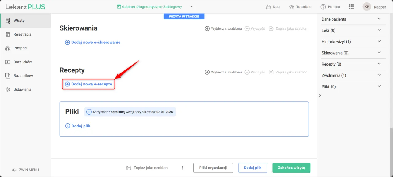 Pacjent loguje się do Internetowego Konta Pacjenta