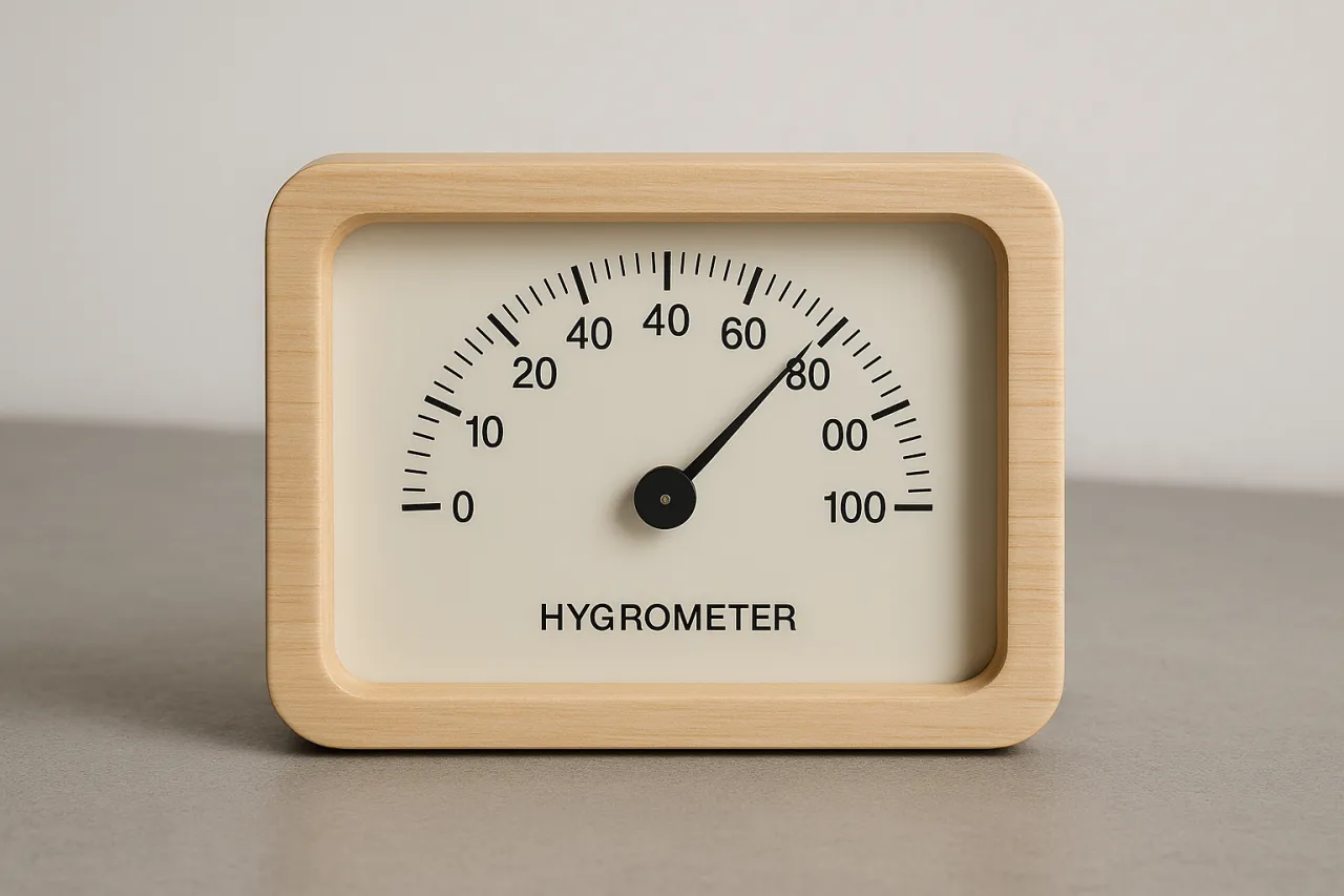 higrometr i nawilżacz powietrza w pokoju