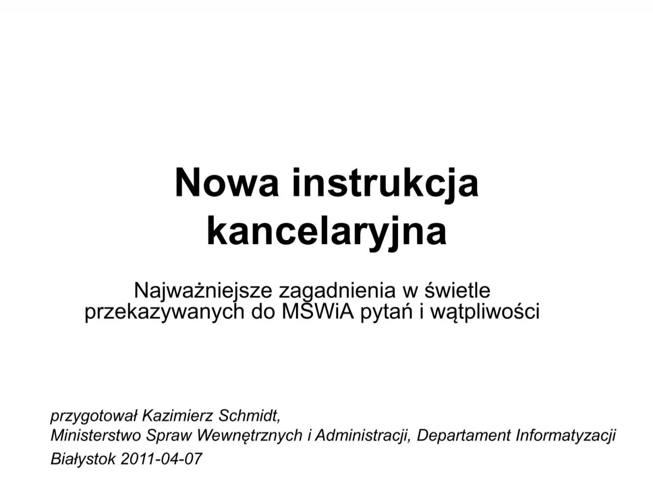 przykładowa strona instrukcji kancelaryjnej