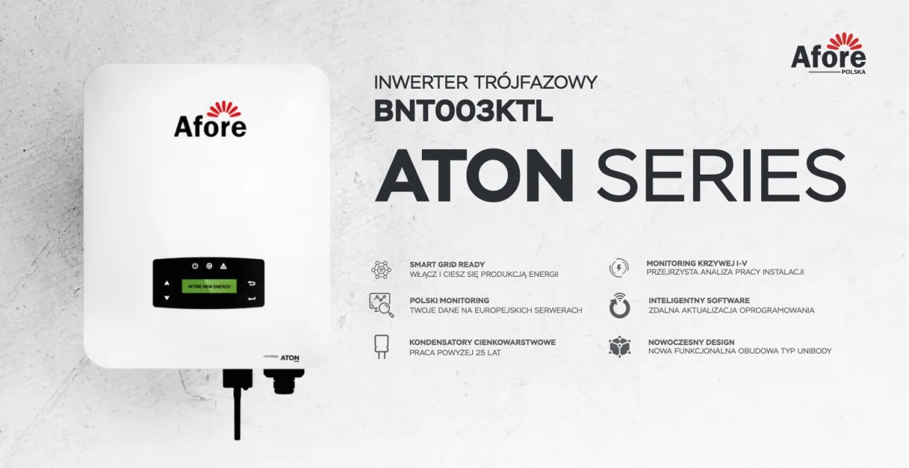 Falownik Afore etykieta hasło