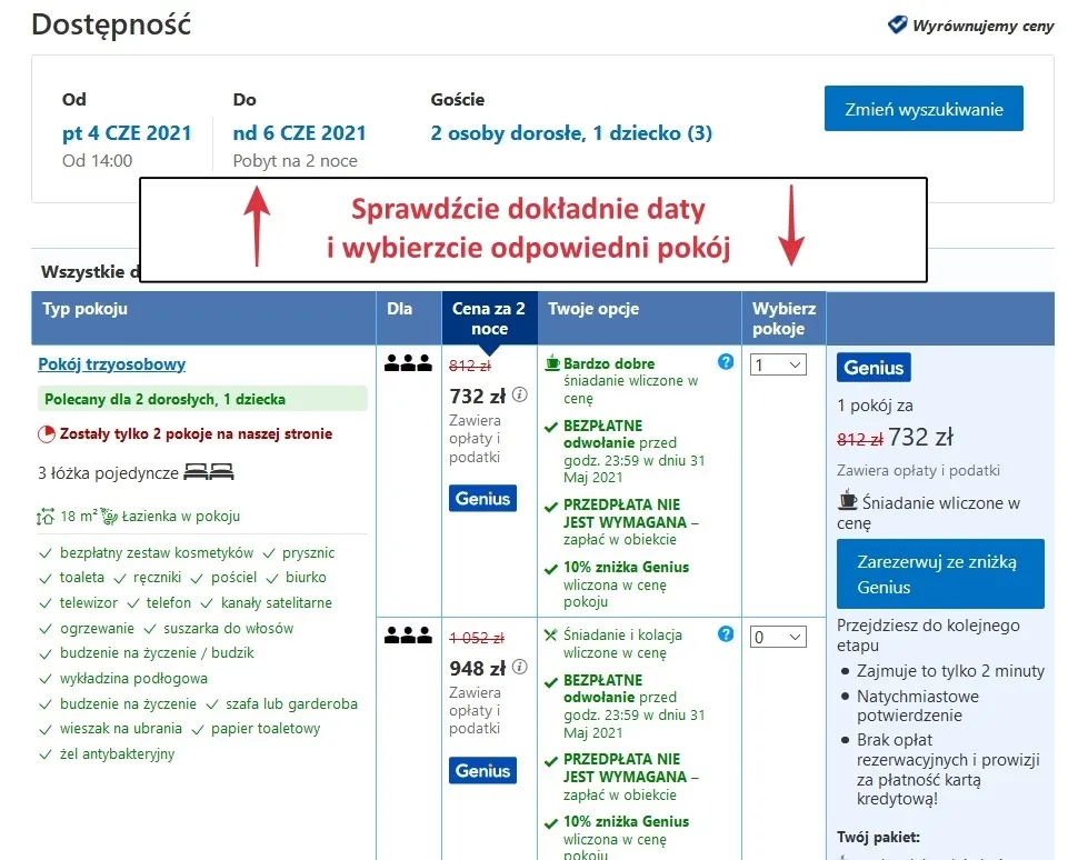 bezpieczne rezerwowanie noclegu online