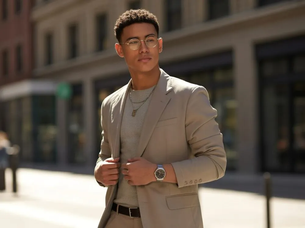 modne kolory męskie 2026 brązy pastele