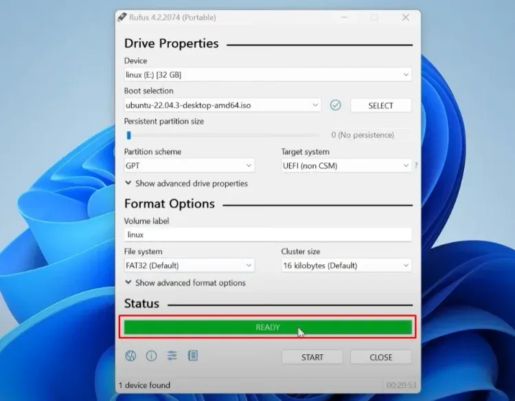Rufus program interfejs