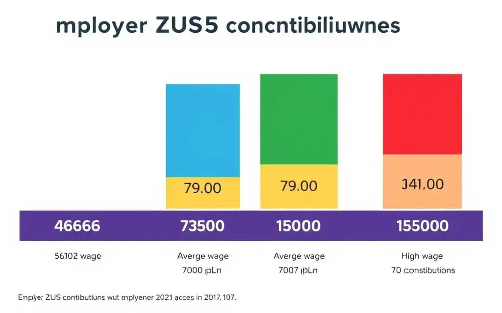 koszty zatrudnienia pracownika wykres składki ZUS