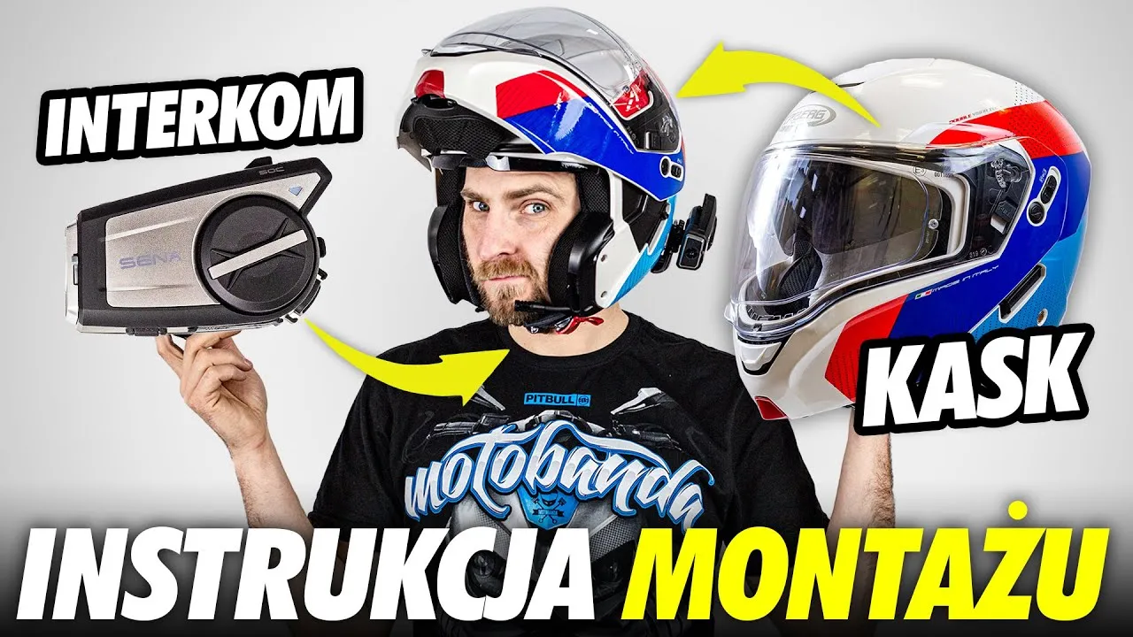Montaż interkomu motocyklowego w kasku
