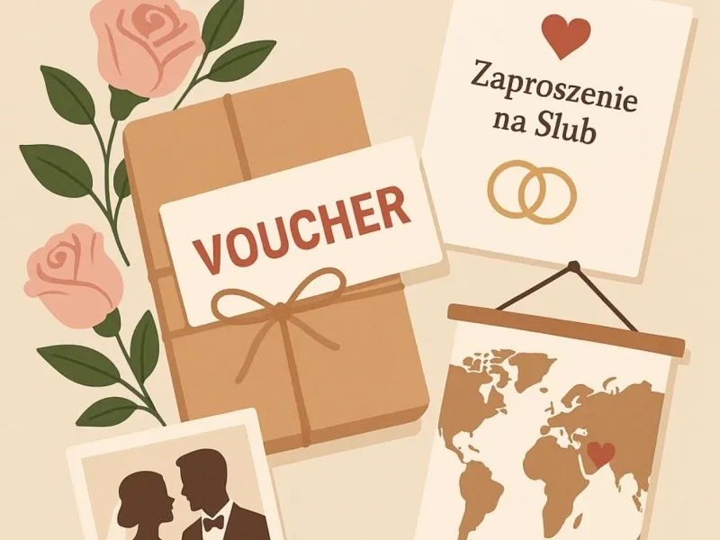 kreatywny prezent ślubny voucher na przeżycie
