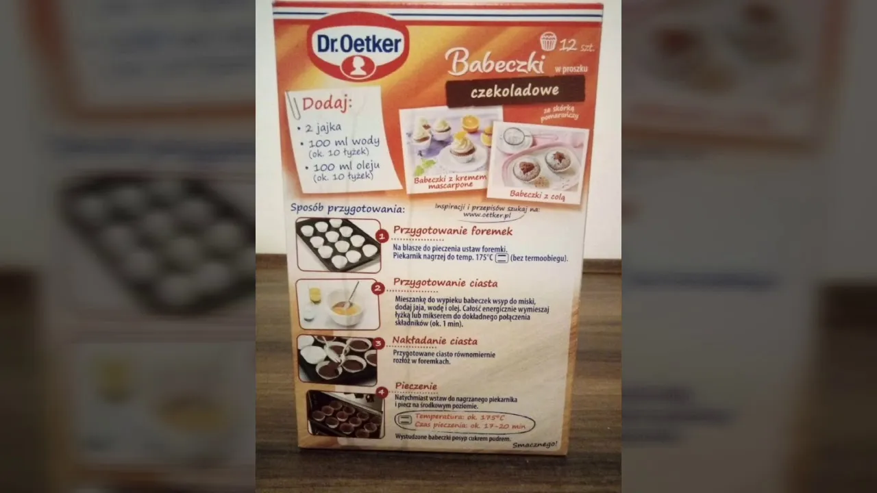 przygotowanie ciasta na babeczki dr oetker