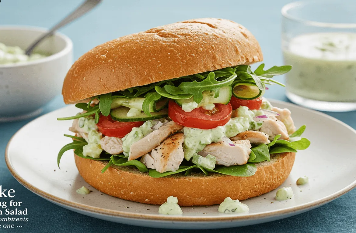 R&oacute;żne rodzaje sos&oacute;w do sałatki z kurczakiem