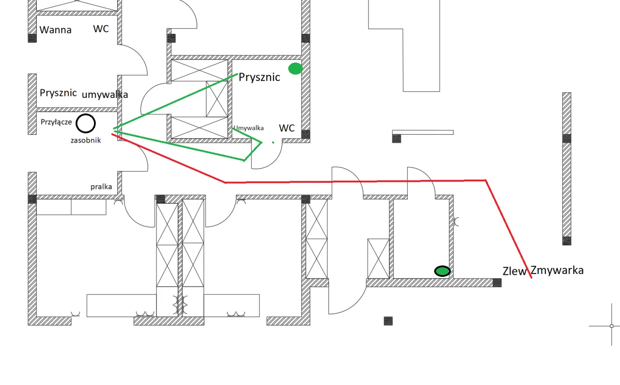 schemat instalacji wodno-kanalizacyjnej w budynku