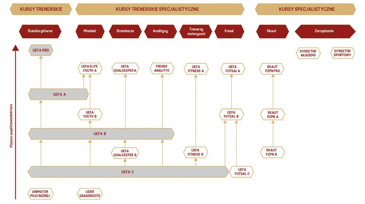 Schemat ścieżki licencji trenerskich PZPN UEFA