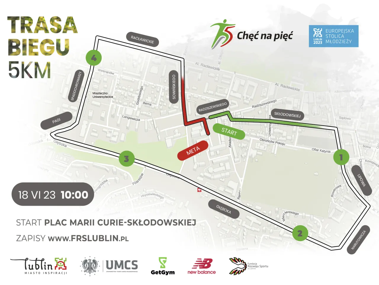 Mapa tras biegowych Lublin