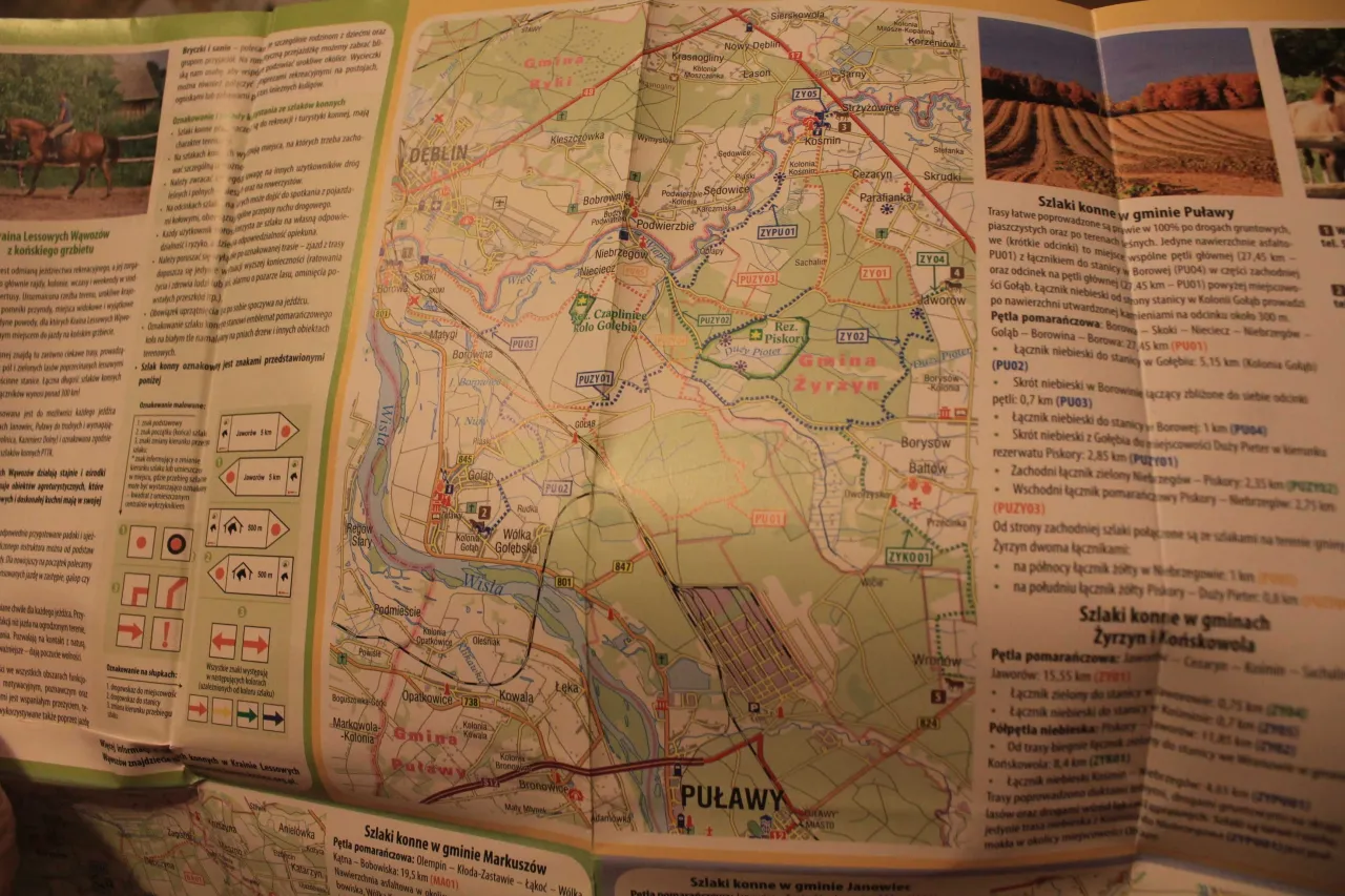 Szlaki konne Bieszczady mapa