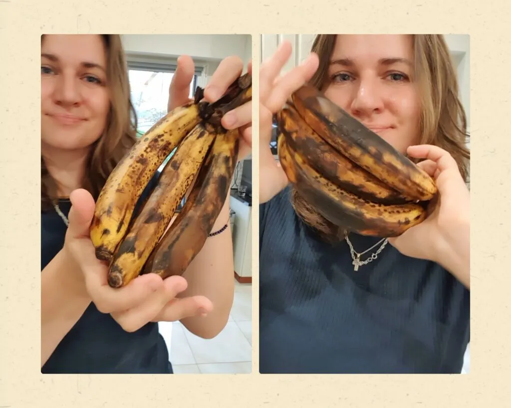 Bardzo dojrzałe banany do chlebka bananowego