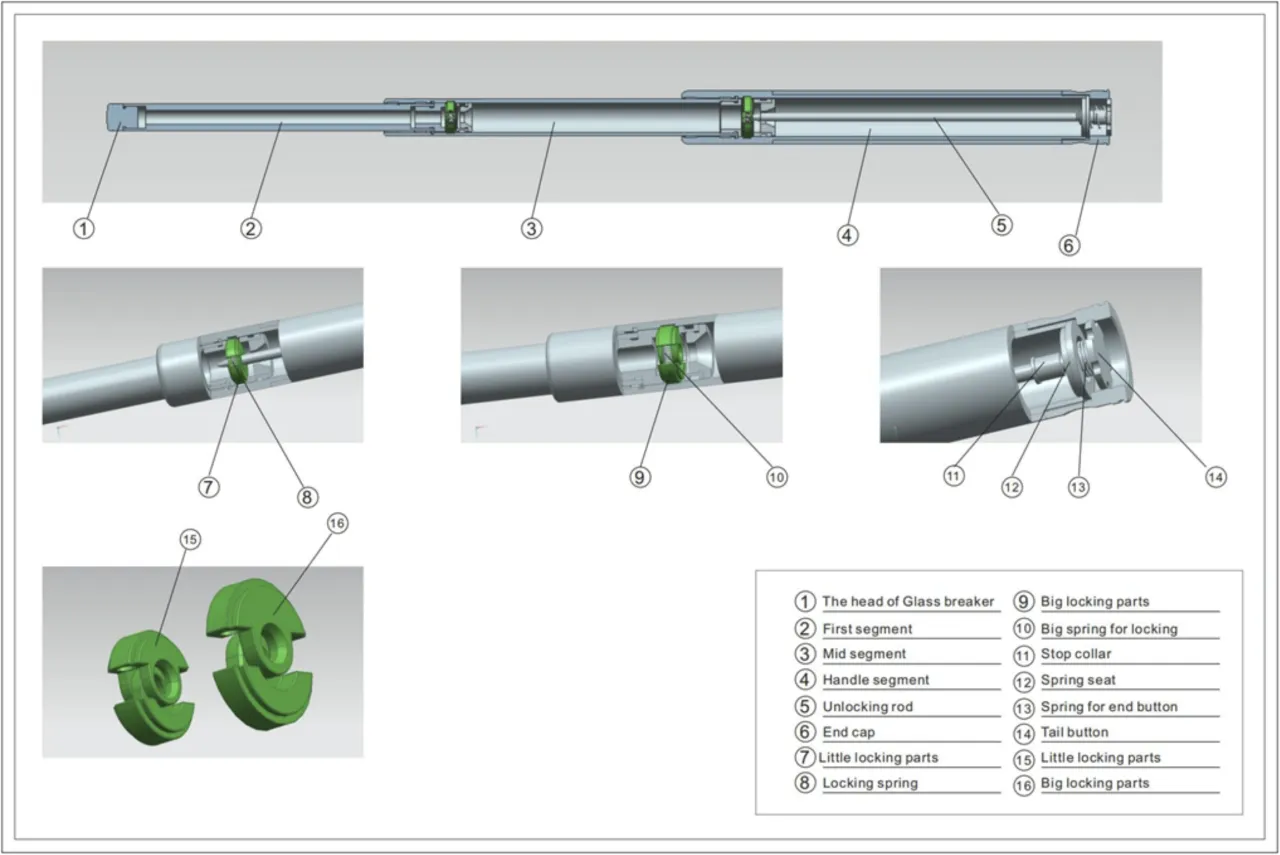 pałka teleskopowa friction lock vs push button