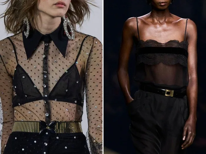 prześwitujące bluzki trendy 2025