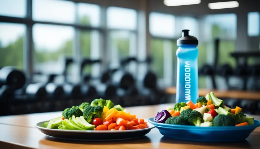 kobieta je zdrową kolację po treningu, regeneracja mięśni, odżywianie sportowca