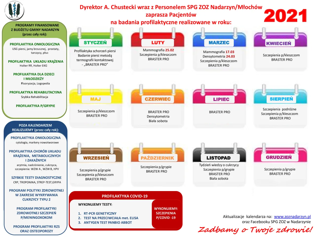 kalendarz badań profilaktycznych