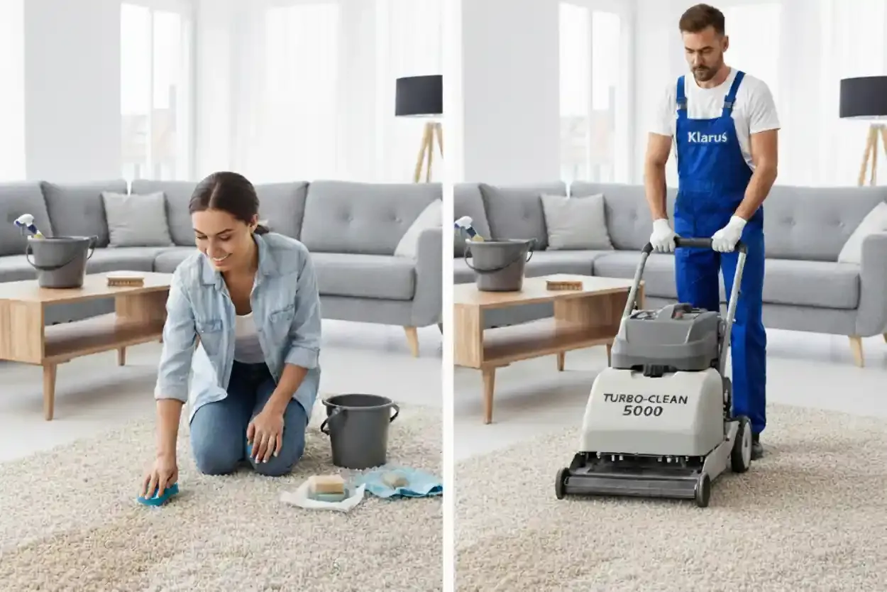 przygotowanie wykładziny do prania