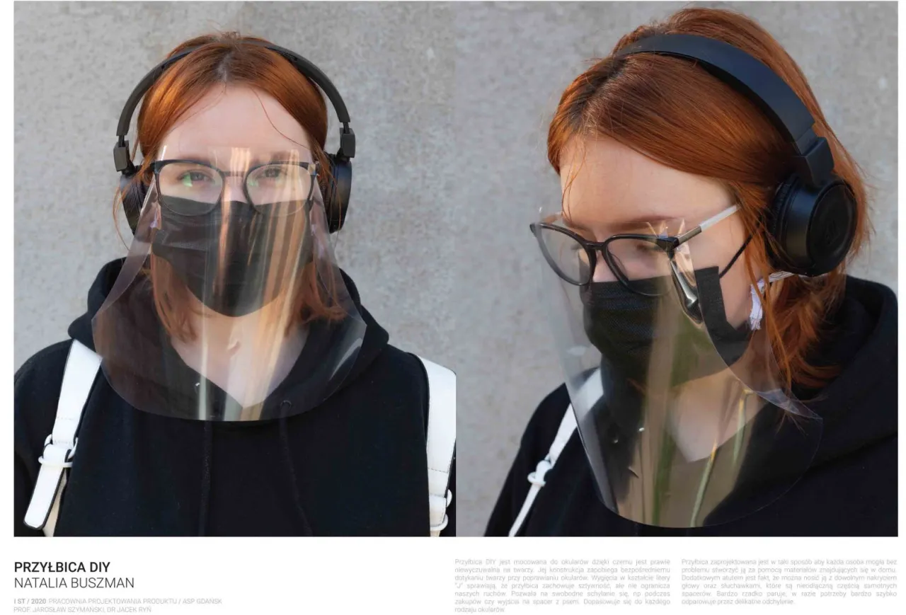 materiały do zrobienia przyłbicy DIY